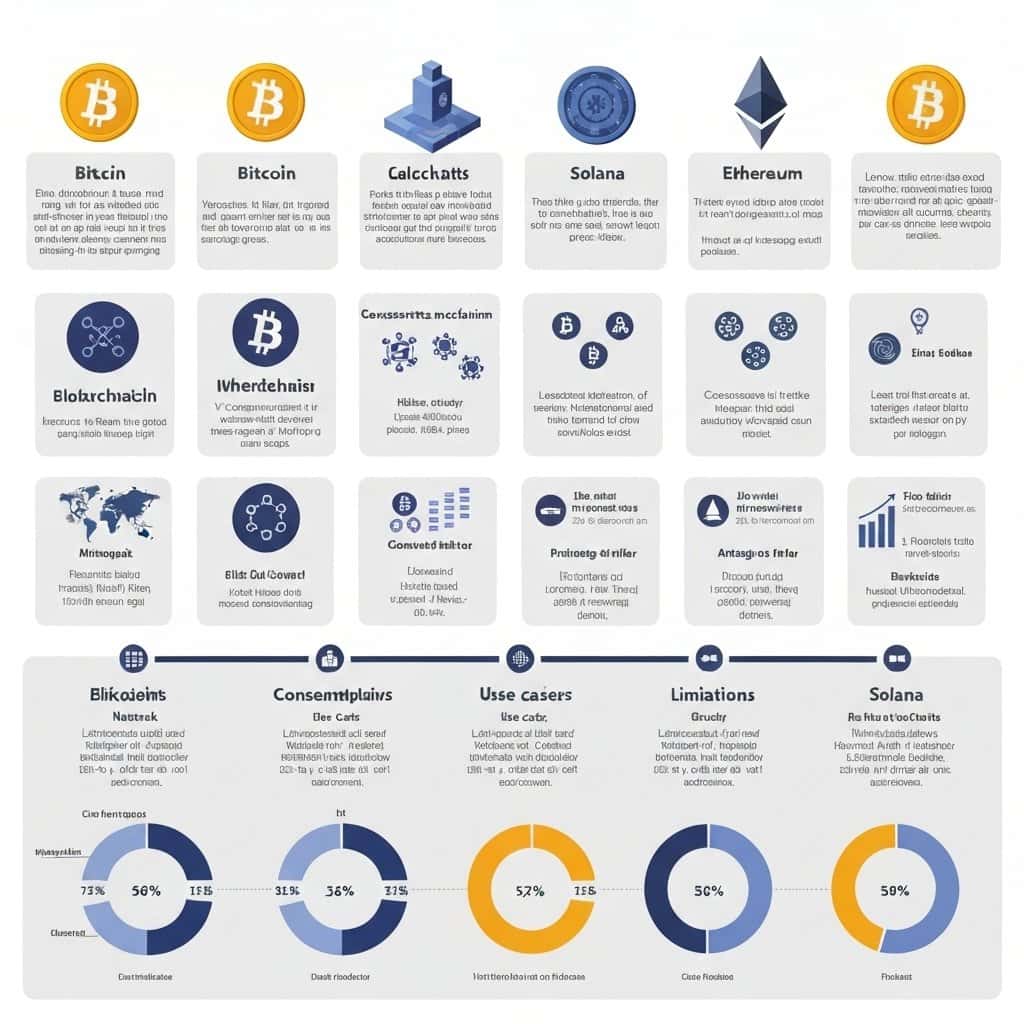 Porównanie kluczowych technologii blockchain