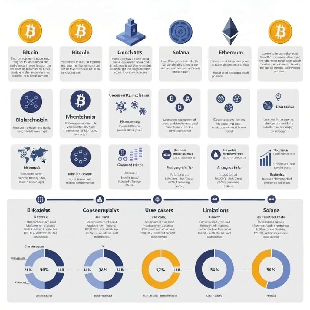 Porównanie kluczowych technologii blockchain